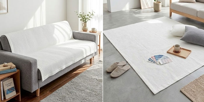 シーツのように敷くだけでなく、いろいろな使い方ができるのも韓国ヌビの魅力です