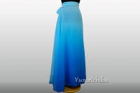 韓国舞踊用衣装チマ・練習用スカート・ブルーグラデーション
