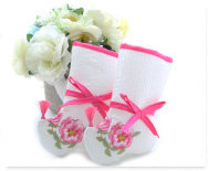 韓国1歳お誕生用刺繍子供足袋・女の子牡丹(タレポソン)