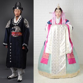 レンタルペア古典婚礼衣装-慶福「キョンブク」-kt26s204kc26-pe25pa13ch13-
