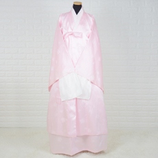 韓国葬儀用衣装女性用チョゴリ・シルク高級寿衣フルセット[ピンク]