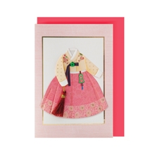 韓国 メッセージカード(韓服)  チマチョゴリ・女児11