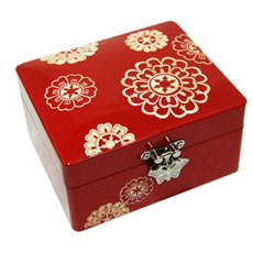 韓国螺鈿幾何学模様宝石箱