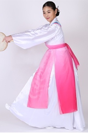 韓国ソゴチュム・太鼓の舞台衣装韓服4点フルセット・ピンク
