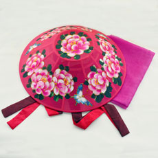 韓国舞踊衣装妓生笠(チョンモ)ピンク牡丹