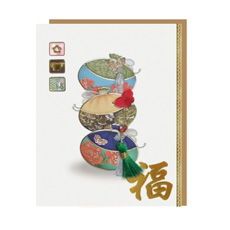 韓国 メッセージカード (カード兼年賀状)福6