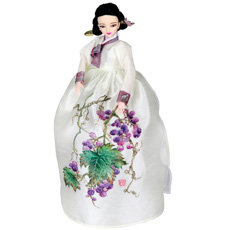 韓国人形・シンサインダン 申師任堂 韓国伝統衣装の本格韓国人形