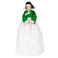 韓国人形・夏のアッシ 韓国伝統衣装の本格韓国人形