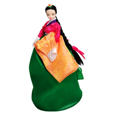 韓国人形・アッシ 韓国伝統衣装の本格韓国人形