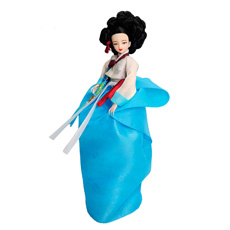 韓国人形・美人図 韓国伝統衣装の本格韓国人形