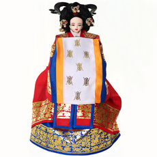 韓国人形・ホンウォンサム 韓国伝統衣装の本格韓国人形