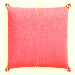 クッション・座布団 Cry Cry Twin Heart / Pink Red jenny fax 韓国座布団 カバー クッション兼用 サーモンピンク53cm 座布団カバー