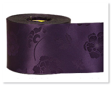 韓国生地リボン(吉兆様)生地1ｍ単位 幅8cm-紫