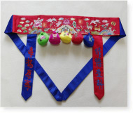 韓国1歳のお誕生日用　手刺繍祝い帯トルティ・ホンチャム