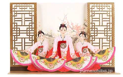 ポップアップカード　メッセージ　韓国伝統舞踊
