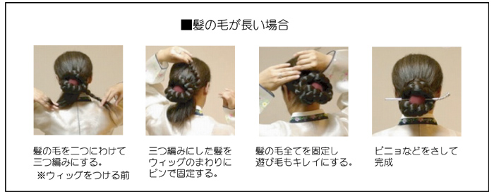 ウィッグのつけ方