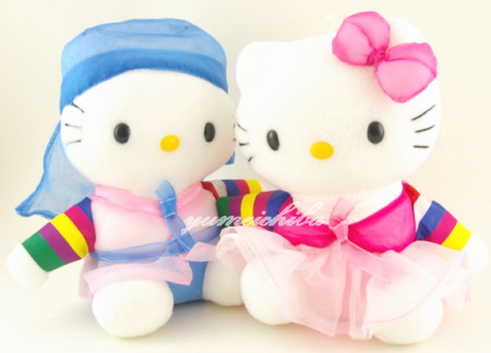 韓国限定ハローキティオーガンジ セットンペア ぬいぐるみ 夢市場本店