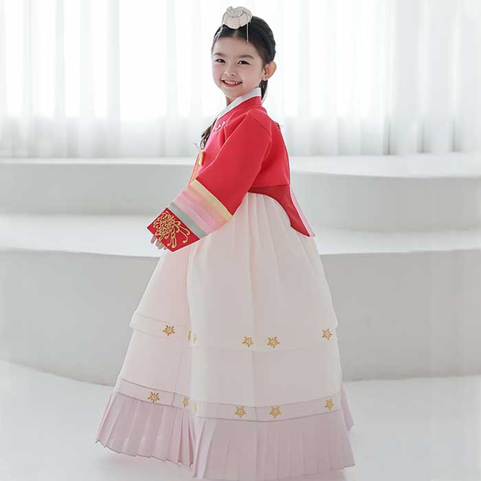 ユリ若い方にお似合い大人気新作タンウィ韓国チマチョゴリ韓服桃色レース o-s166c183-チマチョゴリレンタル韓服シルク-バスト76～86cm_
