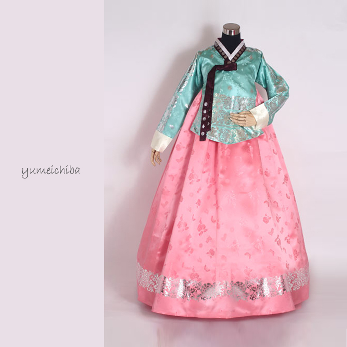 韓服チマチョゴリ⭐︎高級シルク ピンク＆イエロー 豪華刺繍