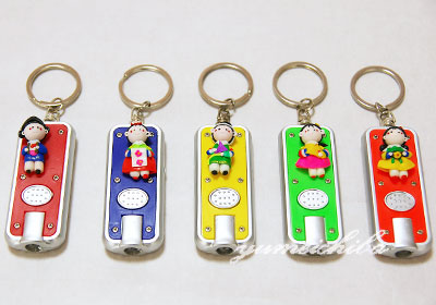 韓国雑貨 ミニライト付きチマチョゴリ人形 キーホルダー 5個セット キーホルダーセット販売 夢市場本店