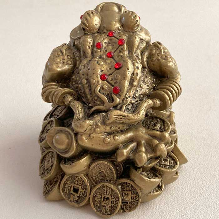 がま　蟾蜍 置物 彫刻 ◉逸品 旧家整理◉数寄屋造りの名棟梁〓平田雅哉◉一刀彫・木彫〓蝦蟇