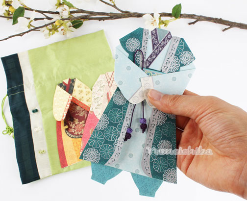 韓国 メッセージカード パジチョゴリ 緑 メッセージカード 夢市場本店